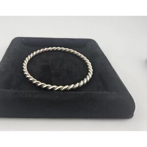 Heavy Sterling Silver Twisted Bangle